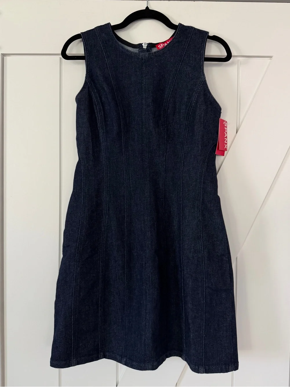 SPANX Denim Seamed Mini Dress